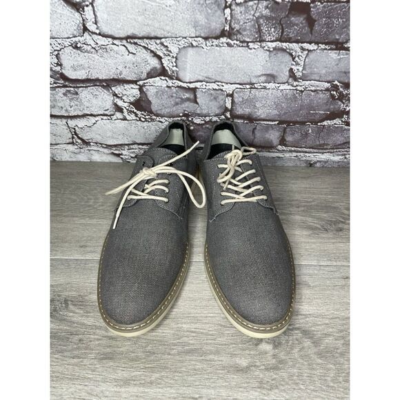 Public Opinion Gray Derby Oxfords Textured Fabric Casual Lace Up Shoes Men 9.5M main image 16